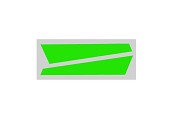 OXY2 - Vertical Fin Sticker Green