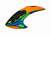 Mikado Haube LOGO 700 XXtreme, neon orange / blau [4690]