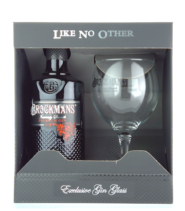Brockmans Intensely Smooth PREMIUM GIN in Geschenkbox mit Glas, 70 cl, 40 % Vol., , Brockmans Intensely Smooth PREMIUM Gin wird aus einer Vielzahl von pflanzlichen Stoffen hergestellt. Unter anderem werden Botanicals wie Wacholder, Blaubeeren, Brombeeren, Lakritze, Koriander, Angelika, Mandeln und Iris verwendet. Destilliert wird nach einem 100 Jahre alten Rezept im Kupferkessel.      <strong>Wie schmeckt Brockmans PREMIUM Gin?</strong> In der Nase lassen sich deutliche Aromen von Koriander, Zitrusfrchten, Waldbeeren und Ingwer wahrnehmen. Der Geschmack dieses Getrnks wird vo