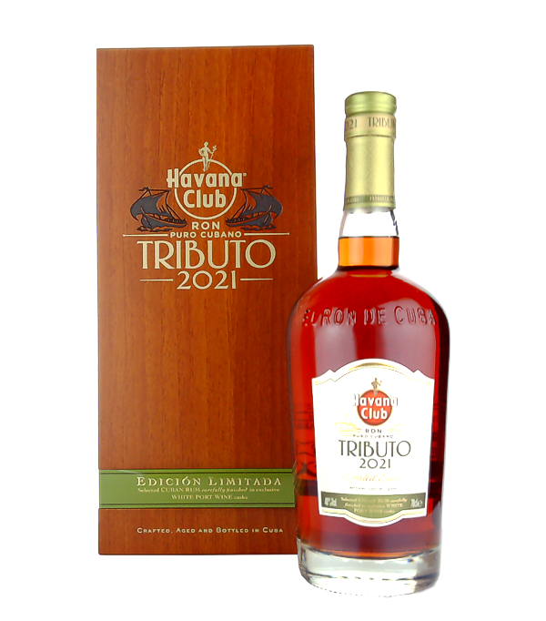 Havana Club TRIBUTO 2021 Ron Puro Cubano Limited Edition, 70 cl, 40 % Vol. (Rum), Kuba, Der Havana Club Tributo ist der Starschuss fr eine jhrlich erscheinende Abfllung von Havana und deren Dachkonzern Pernod Ricard. Jedes Jahr zum kubanischen Habanos Cigar-Festival wird eine neue Collection verffentlicht. Der Premium Rum besitzt Sammelwert, was seine Verpackung nur noch unterstreicht.   Limitiert auf 2.500 Flaschen!     