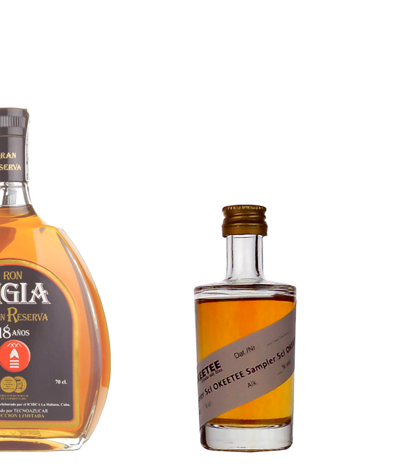 Ron Vigia Gran Reserva 18 Aos  Sampler, 5 cl, 40 % Vol. (Rum), Kuba, Finca la Viga ist die Bezeichnung fr die einstige kubanische Residenz des weltbekannten Schriftstellers Ernest Hemingway. Der Ron Vigia Gran Reserva 18 Anos Limited Edition reift 18 Jahre lang und ist Ernest Hemingway gewidmet. 